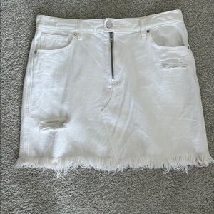 Sanctuary Denim white denim skirt ripped cute